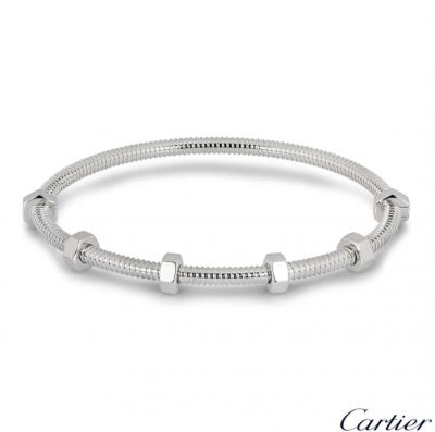 18k white gold plated Cartier Ecrou De Bracelet